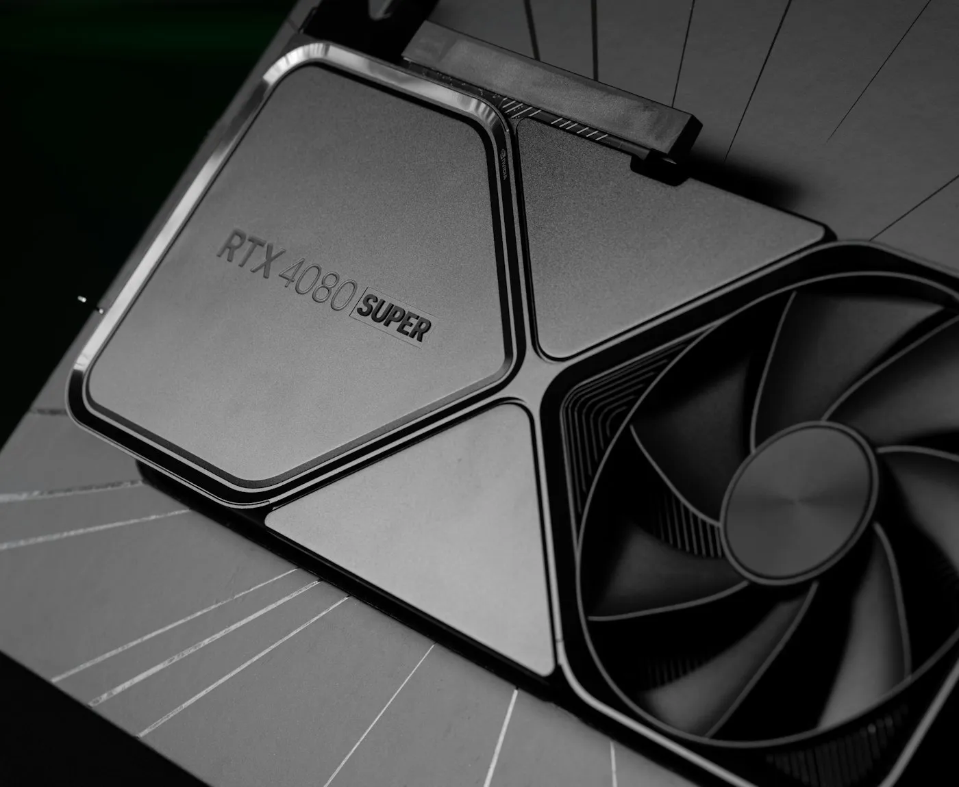 Close-up of a graphics card used for model training